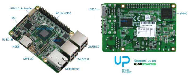 UP仅树莓派2大小,为世界最小x86 PC,现正募资