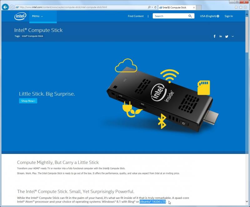 Intel预载Ubuntu的降价版智慧电视棒,7\/10即将上